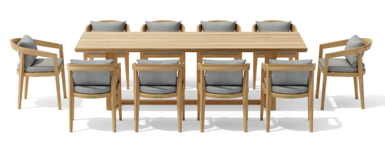 SET-368 11-PC TOSCANA DINING TABLE SET