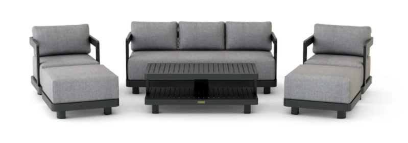 SET-903-AL 6-PC GRANADA ALUMINUM DEEP SEATING