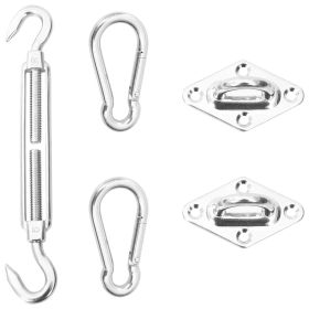 Sunshade Sail Mounting Kit Silver Stainless Steel (316) Standard