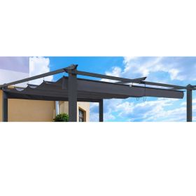 Replacement Canopy Top Cover Fabric for 13 x 10 Ft Outdoor Patio Retractable Pergola Sun-shelter Canopy (Color: as Pic)