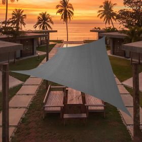 Artpuch Custom Size Dark Grey Sun Shade Sail Triangle Canopy 185 GSM Durable Fabric UV Block Awning for Outdoor Patio Garden Backyard (Customized (Color: Dark Grey, size: 07'x20')