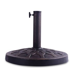 30lbs 18 Inches Heavy Duty Outdoor Patio Market Umbrella Base (Color: Bronze)